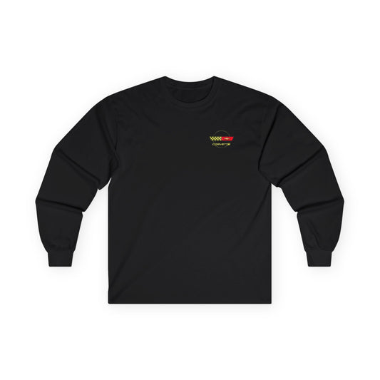 Corvette Long Sleeve Tee — Retro Speedometer Graphic Car Shirt