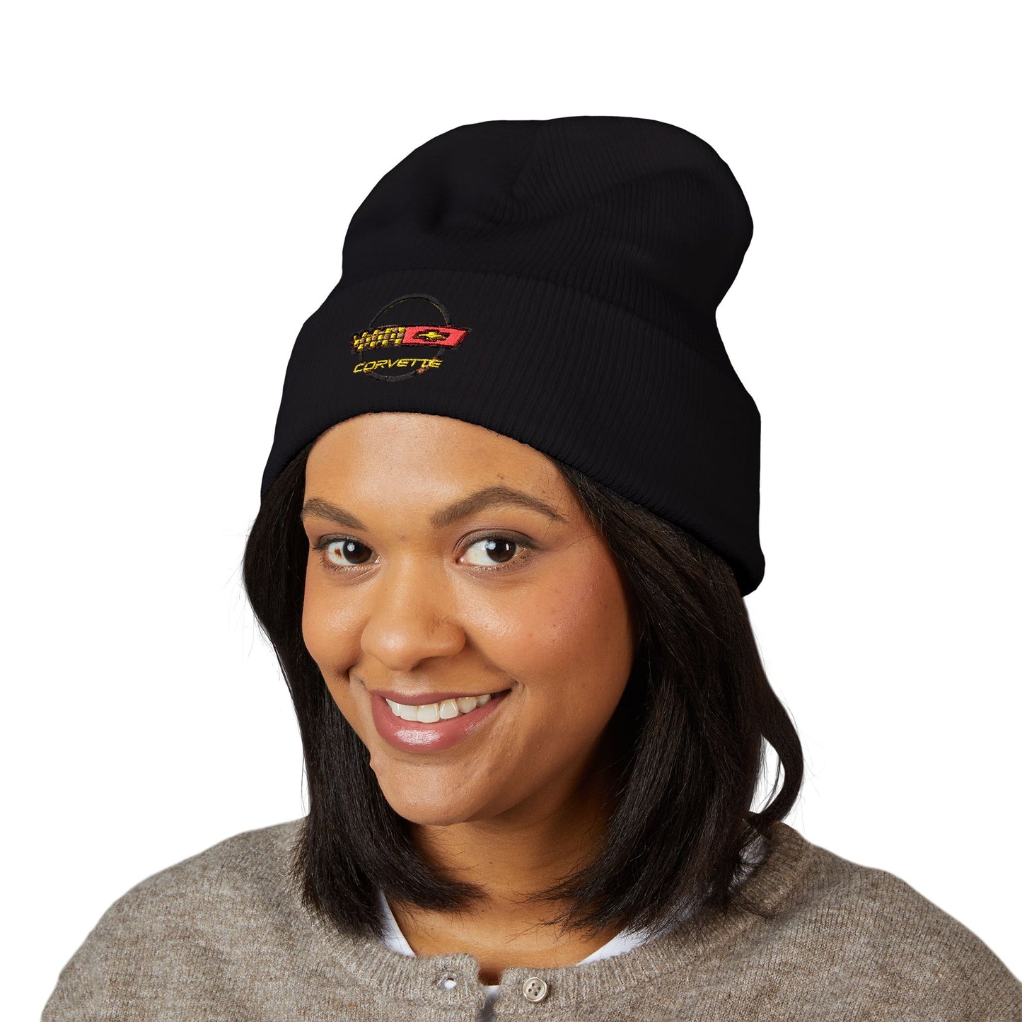 Classic Corvette Flag Cuffed Beanie