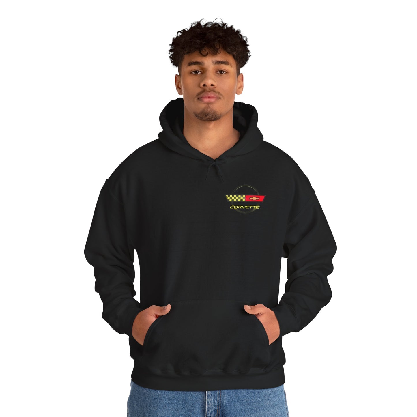 Corvette Racing Hoodie – Retro Speedometer Car Graphic Sweatshirt